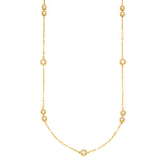 Layered Cubic Zirconia Long Necklace