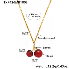 Resin Cherry Necklace or Earrings