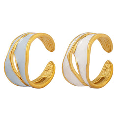 Enamel Open Statement Ring