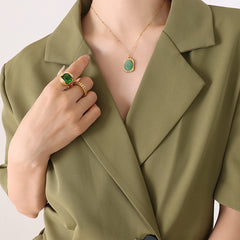 18K Gold-Plated & Silver-Tone Natural Stone Necklaces