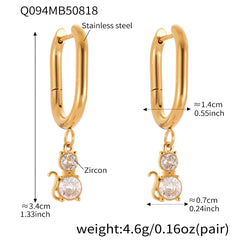 Cubic Zirconia Charm Hoop Earring Designs