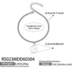 Initial Pendant Anklet