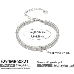 Colored Cubic Zirconia Link Bracelet