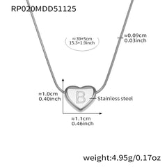 18K Gold-Plated Heart Initial Pendant Necklace