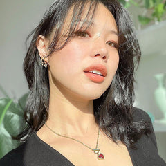 Nadine Pavé Heart Choker Necklace