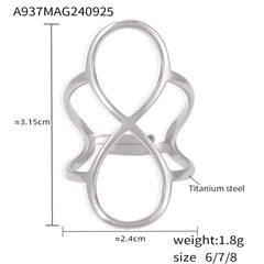 18K Gold-Plated Infinity Open Ring