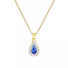 Camille Pavé Teardrop Necklace