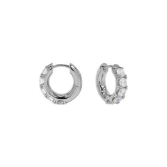 Nadine Emerald-Tone Pavé Stud Earrings