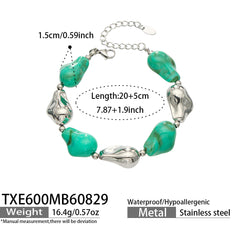 Color Resin Sculptural Link Necklace and Bracelet