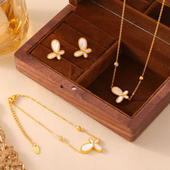Shell Accent Butterfly Jewelry