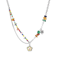 Nicolette Glass Heart Choker Necklace