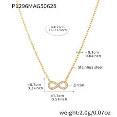 Cubic Zirconia Infinity Pendant Necklace