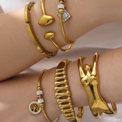 Sculptural Open Cuff Bracelet