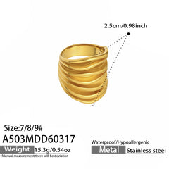 Sculptural Layered Openwork Ring