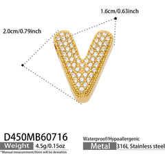 18K Gold-Plated Initial Charms and Chain Designs