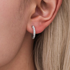 Cubic Zirconia Small Hoop Earrings