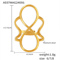 18K Gold-Plated Infinity Open Ring