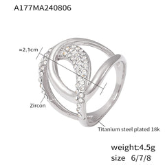 18K Gold-Plated Open Loop Cubic Zirconia Ring