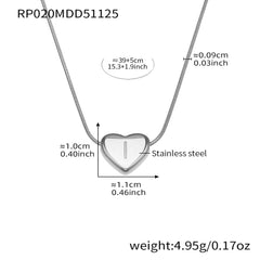 18K Gold-Plated Heart Initial Pendant Necklace