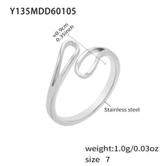18K Gold-Plated Geometric Crossover Open Ring