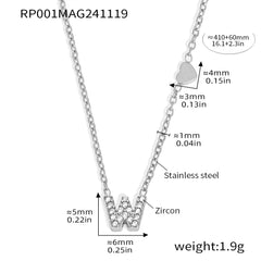 Silver-Tone Initial Necklace, Earrings, Bracelet & Ring