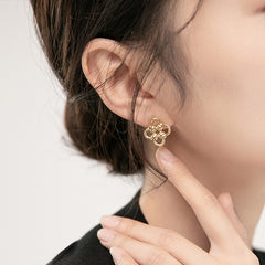 Daphne Vintage-Inspired Clover Stud Earrings