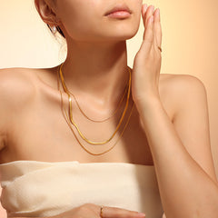 Triple-Layer Stainless Steel Necklace