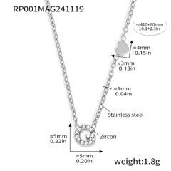 Silver-Tone Initial Necklace, Earrings, Bracelet & Ring