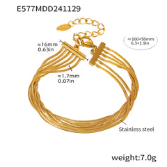 Layered Flat-Chain Bracelet