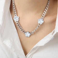 Flower Accent Necklace or Bracelet