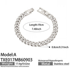 Cubic Zirconia Tennis Jewelry and Extension Clasp