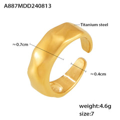 18K Gold-Plated Sculptural Open Ring