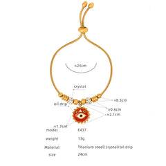 18K Gold-Plated Eye Charm Bracelet