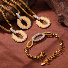 Sparkling Oval Necklace or Bracelet