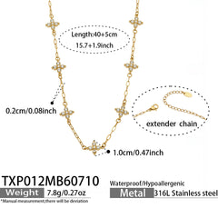 Floral Cubic Zirconia or Natural Stone Jewelry