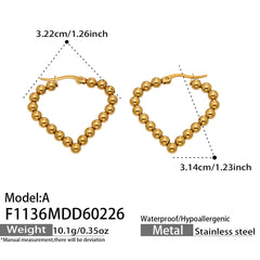 Beaded Geometric Hoop Earrings