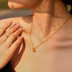 Rose Pendant Necklace or Layering Chain