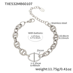 Cubic Zirconia Open Link Jewelry