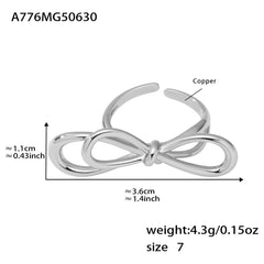 Sculptural Bow Open Ring