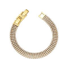 18K Gold-Plated Cubic Zirconia Bracelet or Clasp