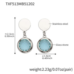 Faceted Round Glass Stone Necklace, Bracelet & Earrings