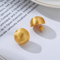 Marielle Brushed Sphere Stud Earrings
