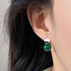 Marielle Vintage-Inspired Agate Stud Earrings