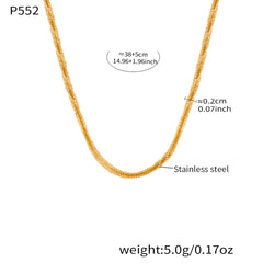 18K Gold-Plated Twisted Chain Necklace or Bracelet