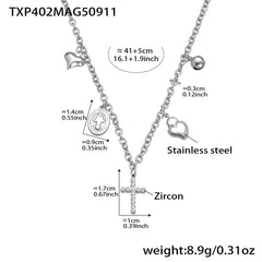 Cross and Heart Multi-Charm Jewelry Designs