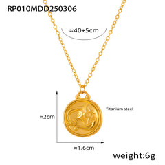 Zodiac Coin Pendant Necklace