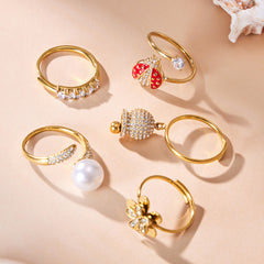 18K Gold-Plated Playful Cubic Zirconia Ring Designs
