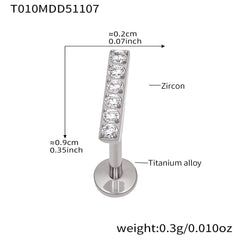 Cubic Zirconia Decorative Lip Stud