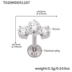 Cubic Zirconia Decorative Lip Stud