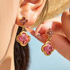 Color Crackle Accent Flower Jewelry